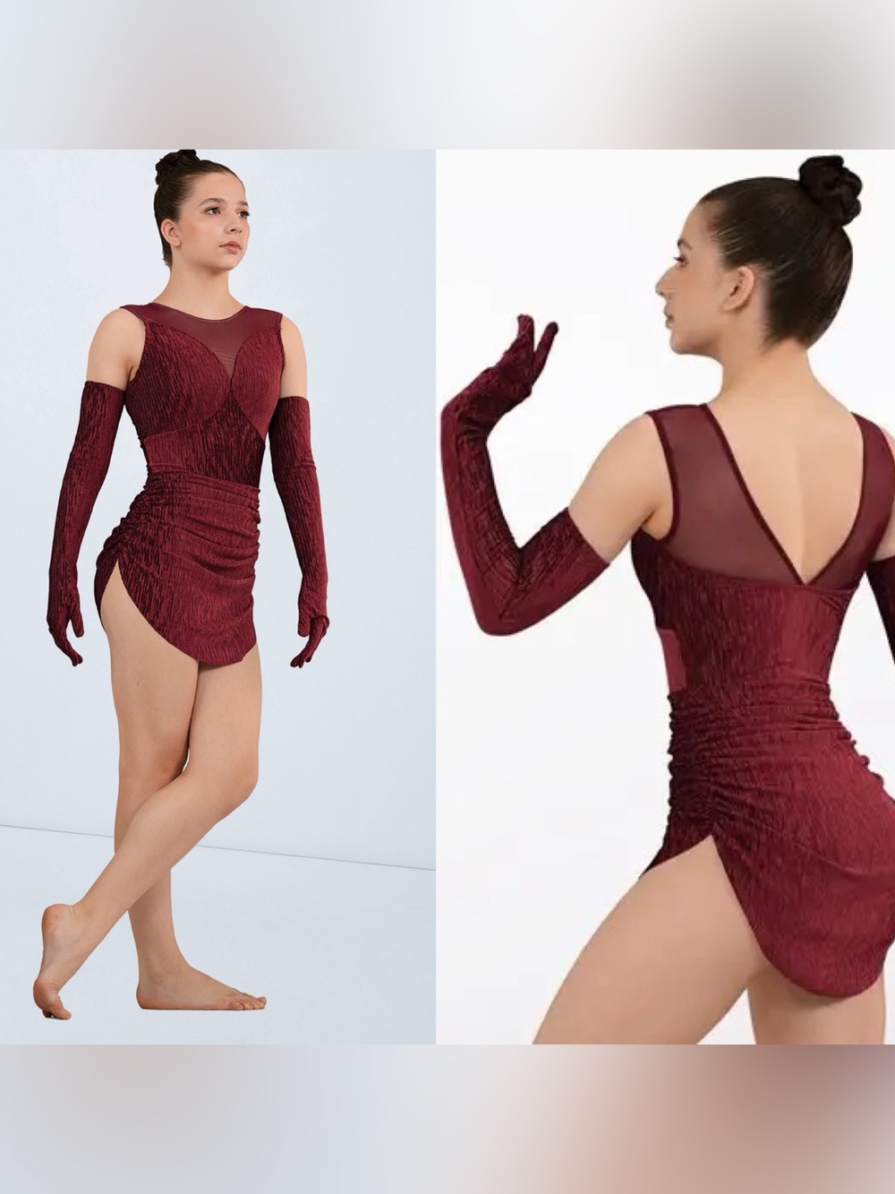 Weissman elite solo Dance costume red velvet Writer In The Dark 17330 SA adult